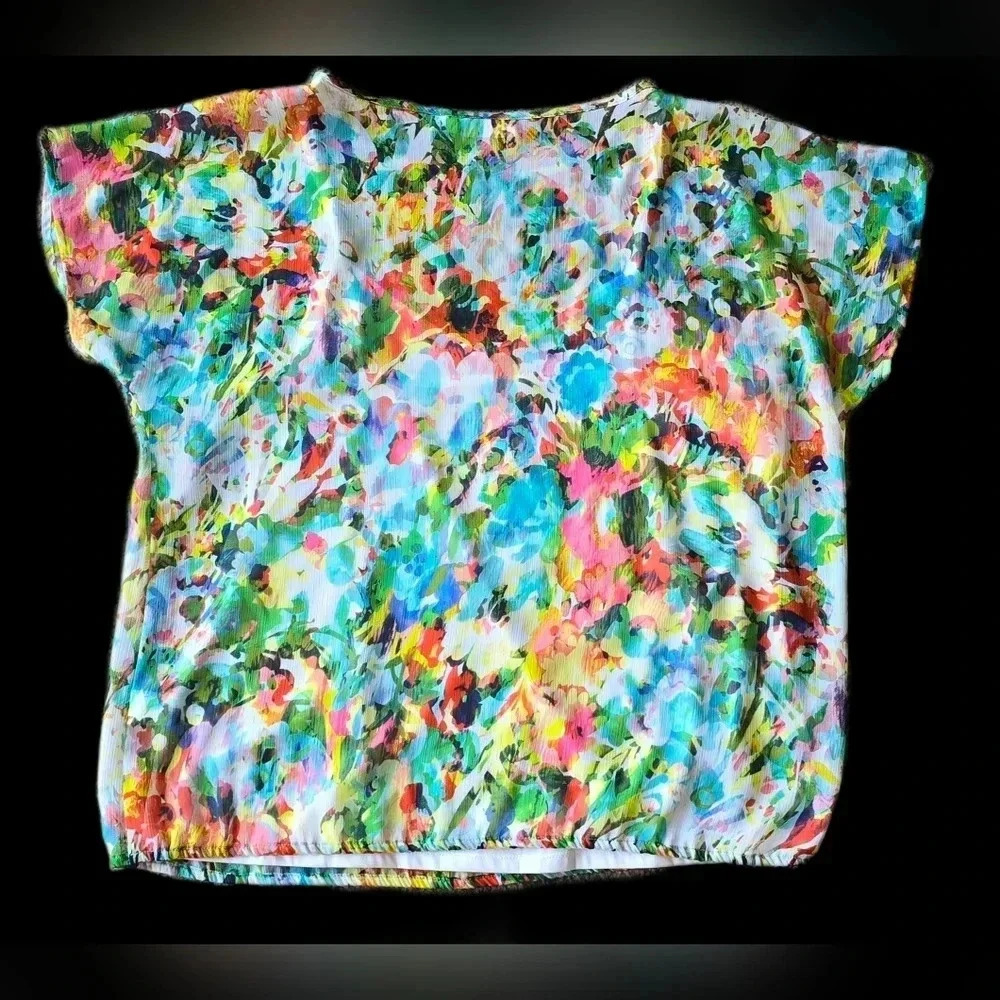 Liz Claiborne, Size L, Floral Blouse - Picture 2 of 7